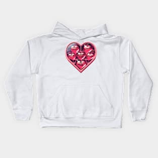 Valentine's Day Hearts Kids Hoodie